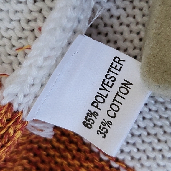 Ecowish knit cardigan with open front  and multicolored stripes NWOT - Picture 9 of 10